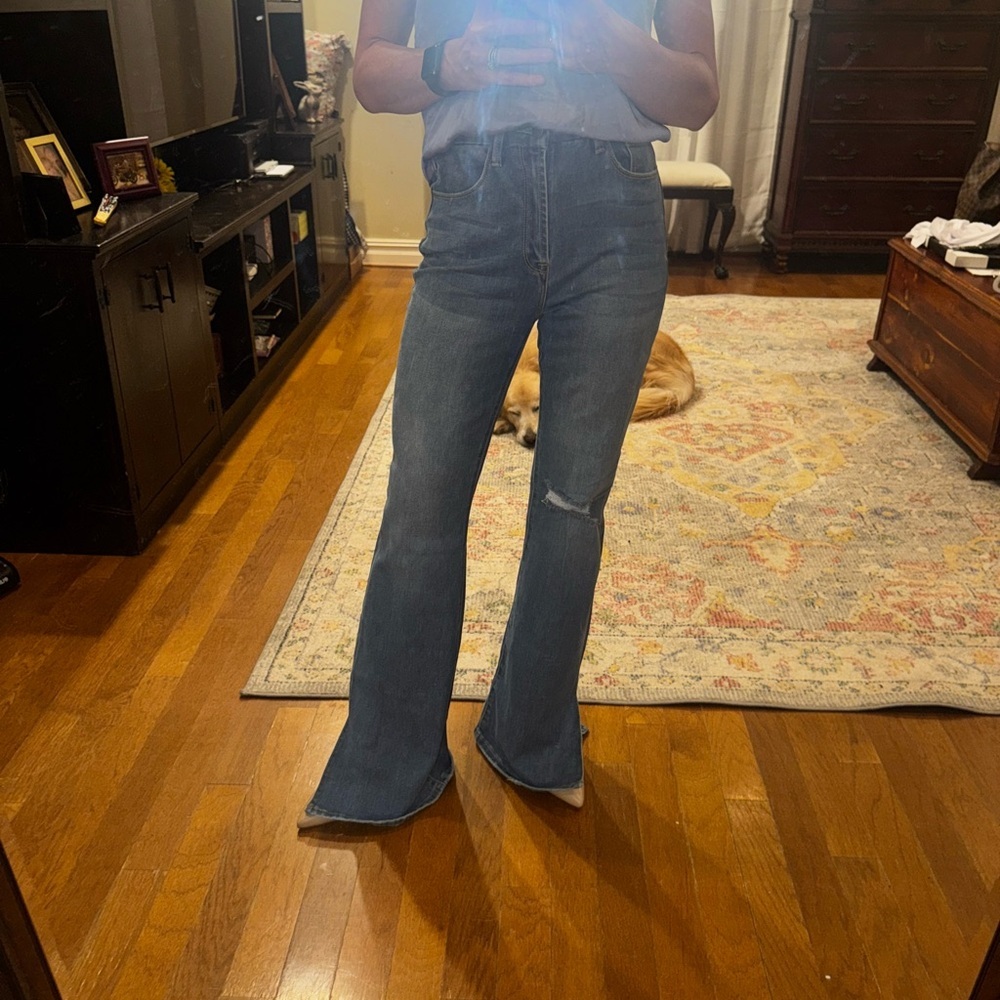 NWOT Fashion Nova Blue Flare Jeans